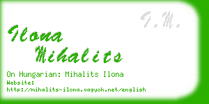 ilona mihalits business card